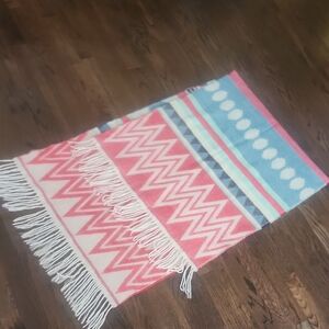 Colorful Geometric Patterned Scarf Or Blanket